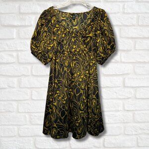 H&M Black and Gold Dress